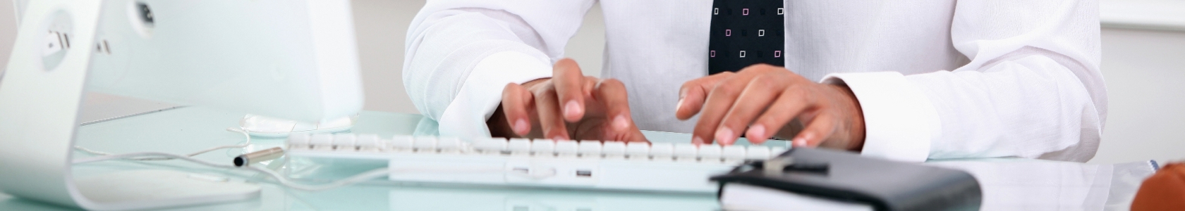 Picture of man using computer